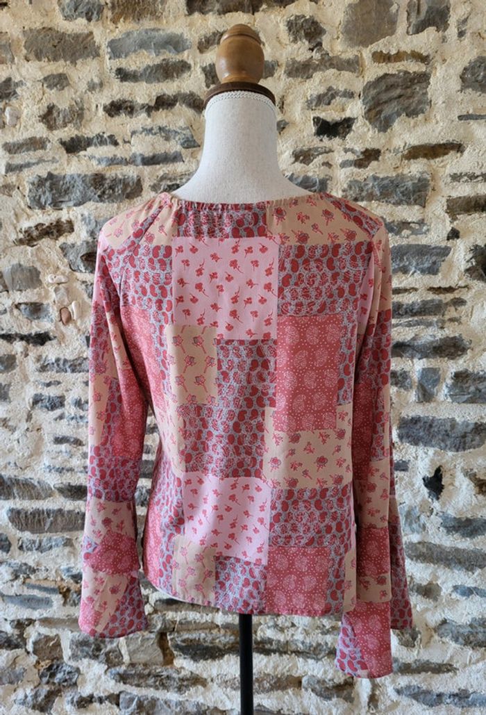 Blouse légère manches longues à motifs rose 3 Suisses Taille 42/44 - photo numéro 7
