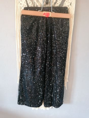 Pantalon fille taille 4ans, noir, en sequin 