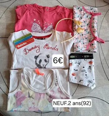 Lot vêtements NEUFS pour fille 2 ans (92)