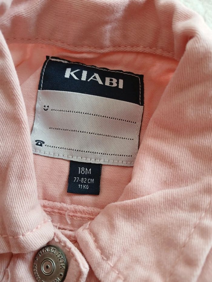 Veste en jeans rose fille taille 18 mois - photo numéro 3
