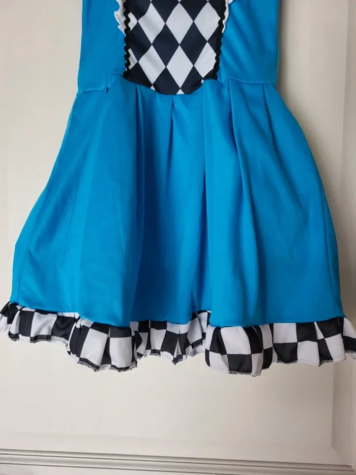 Robe bleue  à damier - Déguisement Alice au pays de merveilles - photo numéro 5