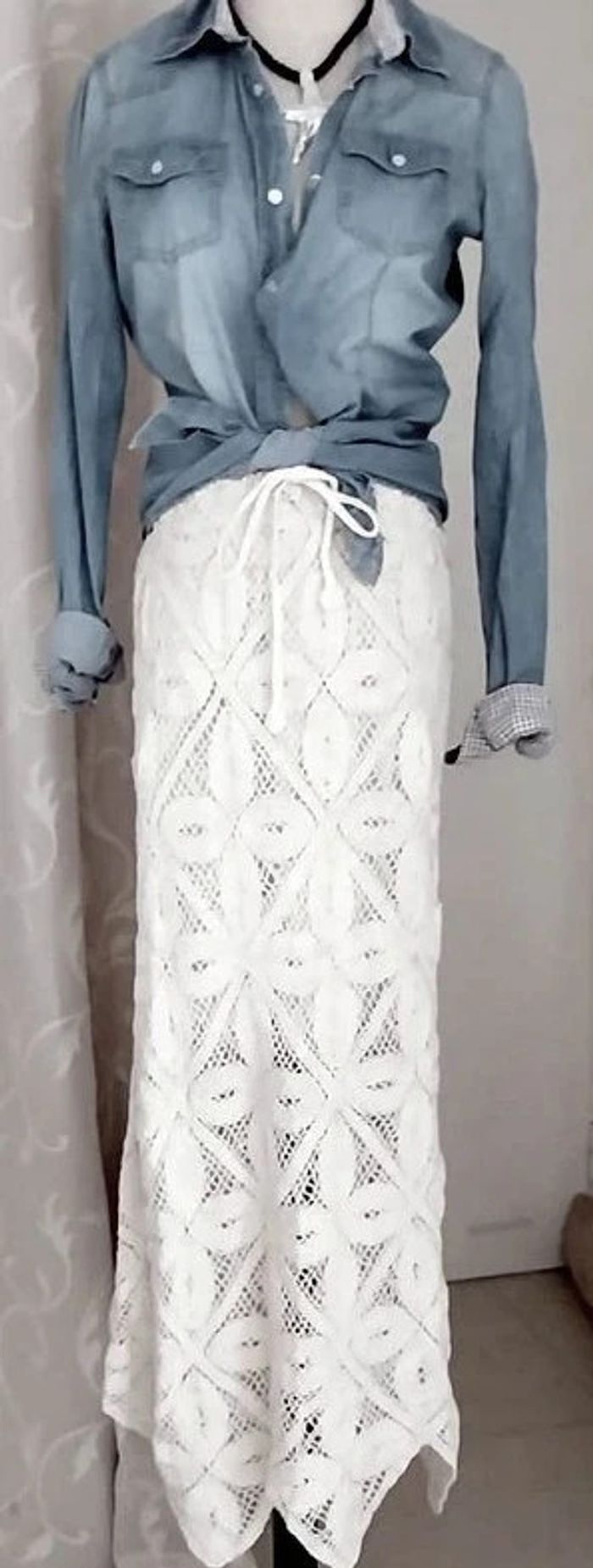 Jupe longue crochet bohème