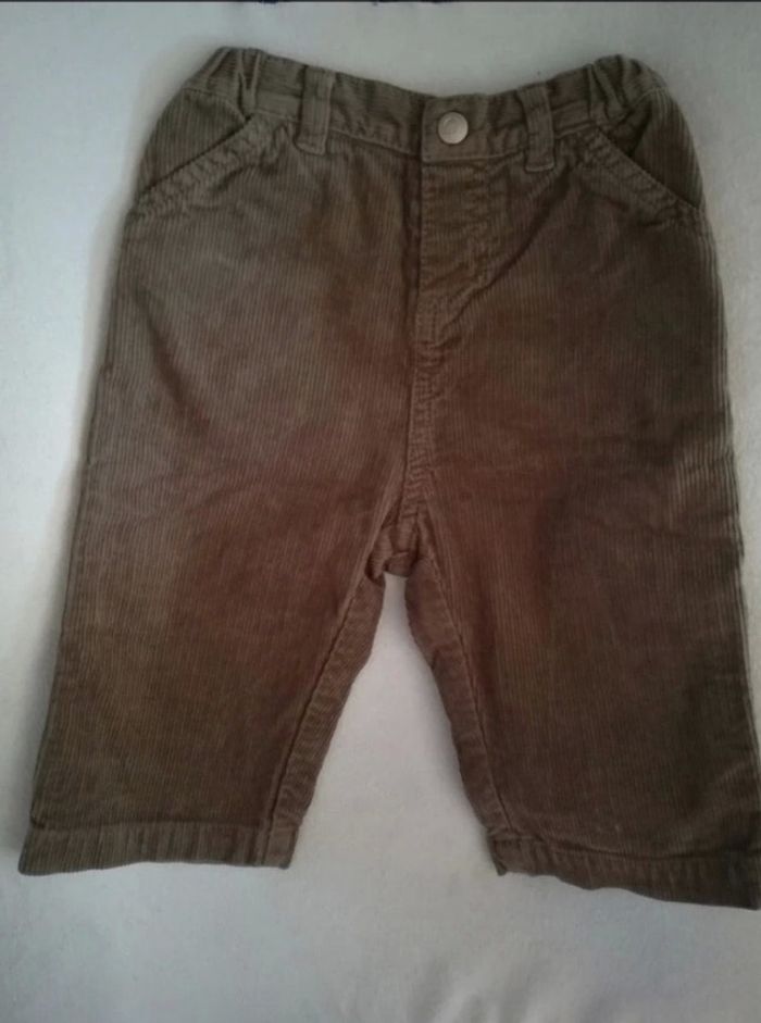Pantalon velours petit bateau 6 mois garçon
