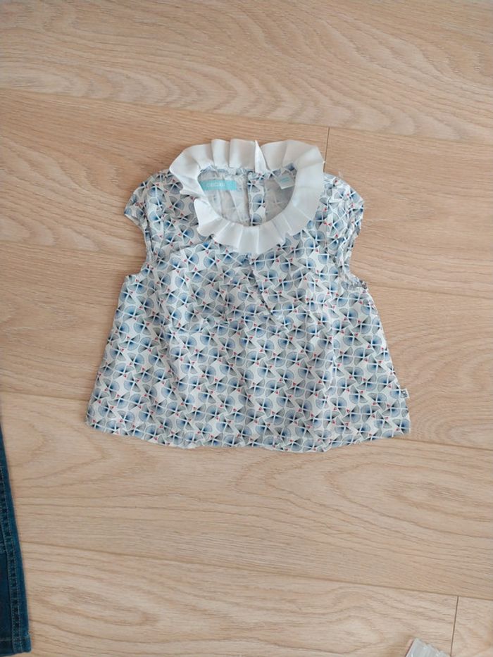 Ensemble fille 12 mois t-shirt obaïbi - photo numéro 2