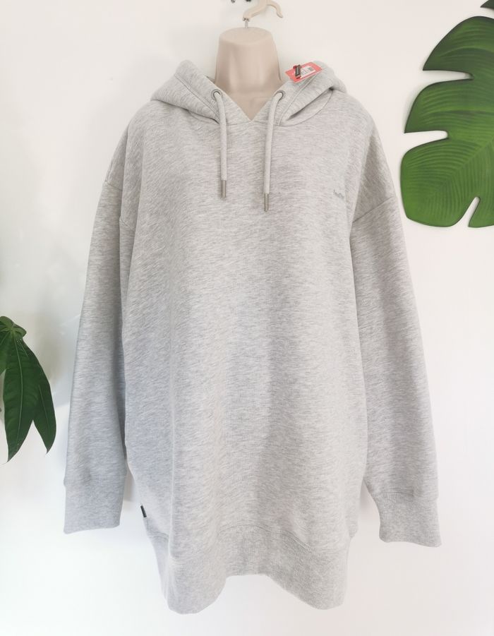 Robe sweat à capuche gris chiné Superdry Taille M/L