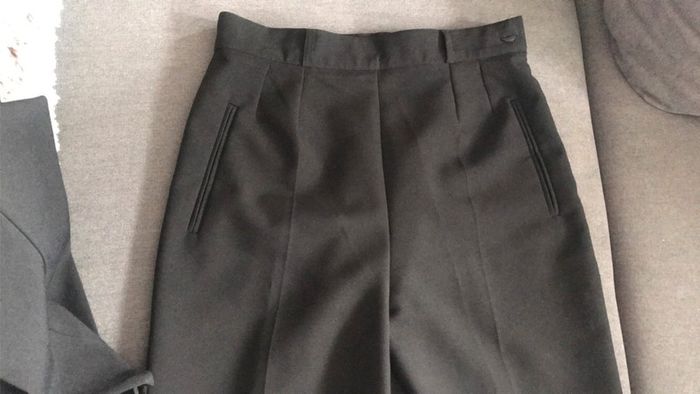 Pantalon noir taille haute, taille m