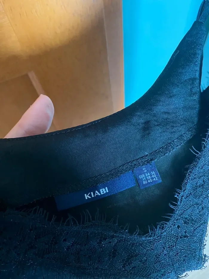 débardeur à dentelle noir kiabi taille S - photo numéro 2