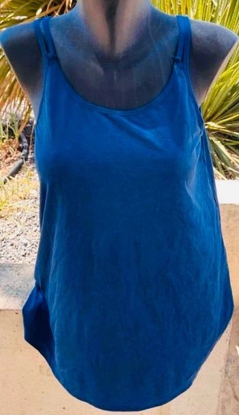 Blouse oversize vintage aspect peau de pêche bleue marine Only & u