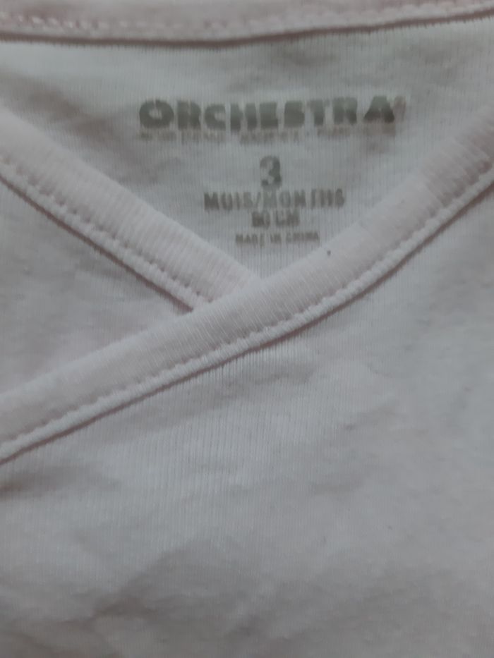 Lot de 2 bodies manches longues roses fille - Orchestra - 3 mois - photo numéro 6