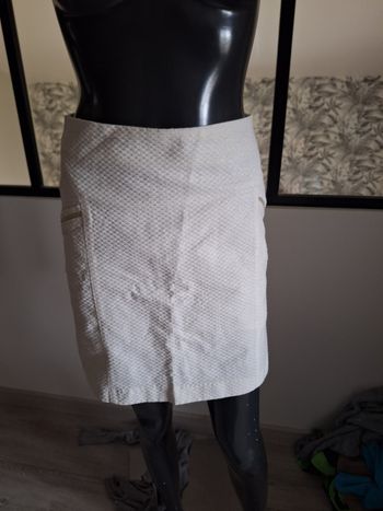 Jupe Camaïeu 34 brillance et crème