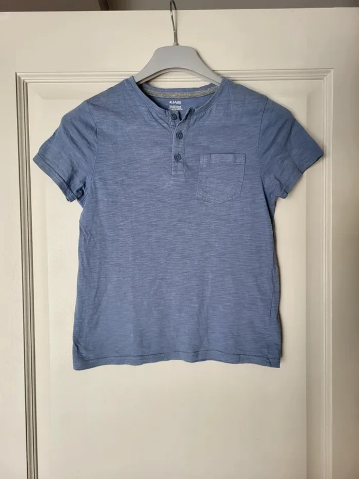 Lot de 2 t-shirt en coton biologique bleu lavande lilas - Kiabi - photo numéro 7