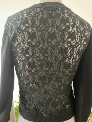 💎Petite pépite, magnifique gilet noir scintillant dos dentelle neuf en 40 de la boutique Breal