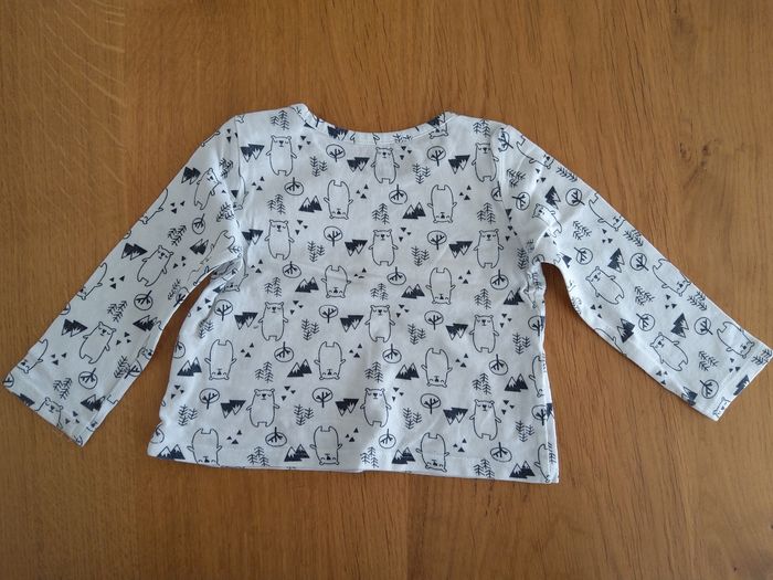 Maillot ML blanc à motifs - photo numéro 2