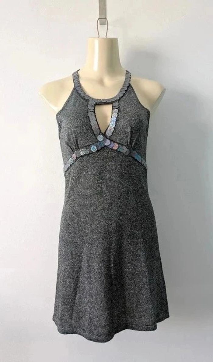 Tunique grise à paillettes - Yaya - taille S