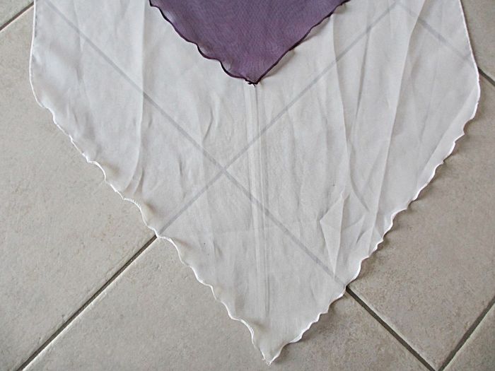 Lot de 2 vitrages 59 x 90 cm violets et blancs - photo numéro 4