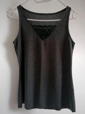 Débardeur gris anthracite camaïeu taille S