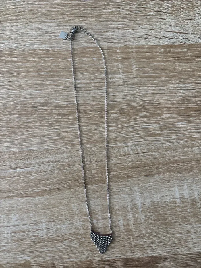 Collier argenté zag bijoux