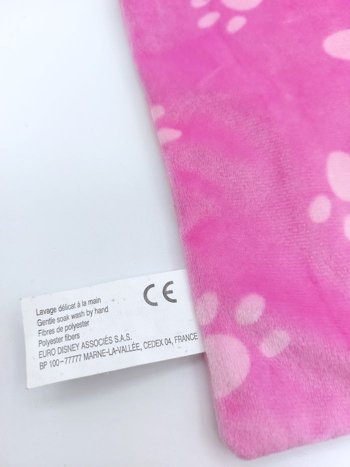 Peluche doudou chien Lady DISNEYLAND Belle et le clochard couverture rose coeur - photo numéro 8