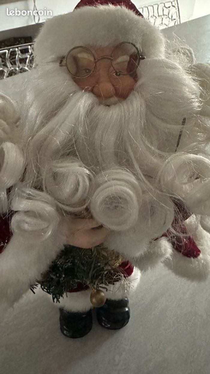 🎄 superbe père noël 36 cm de haut une pure merveille - photo numéro 7