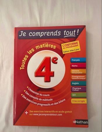 livre toutes les matières 4eme