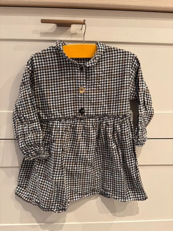 Robe chemise à carreaux Zara taille 2-3 ans