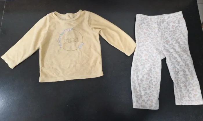 Lot de 5 pyjamas fille 2 pièces et 5 bodies manches longue TA0 - 24 mois - photo numéro 8