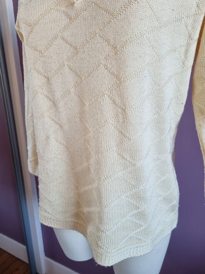 Pull jaune pâle vintage - photo numéro 5