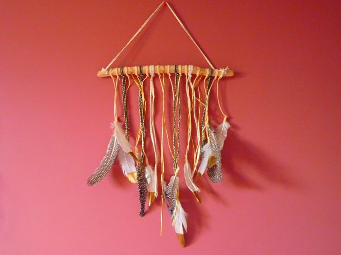 Attrape rêves maison du monde decoration mur plumes TBE - photo numéro 4