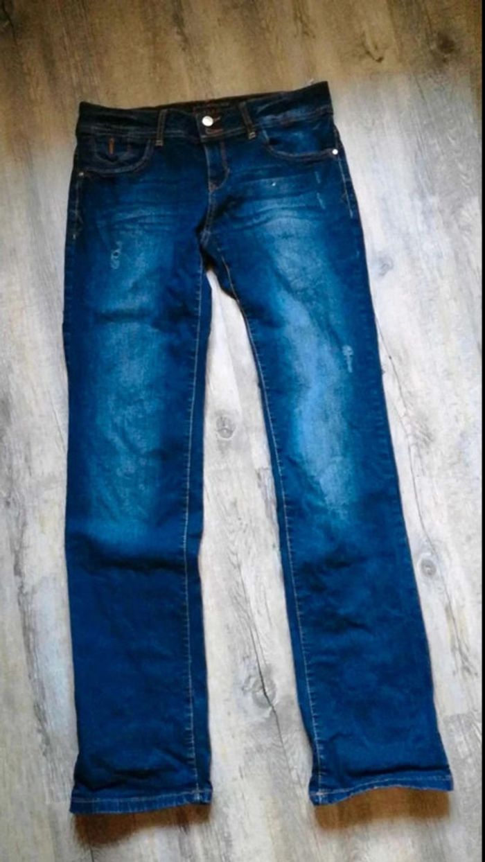 Jean brut effet  usé