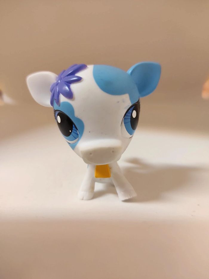 Littlest Petshop LPS 3225 vache cow vaca white blue bleu #geektradelpsvache - photo numéro 2