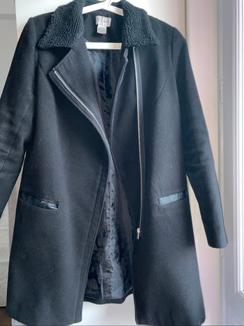 Manteau mi-long noir La Redoute