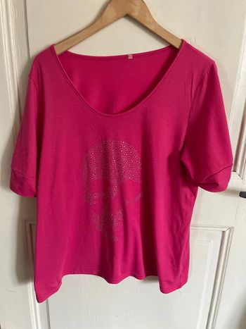 T-shirt strass tête de mort XL