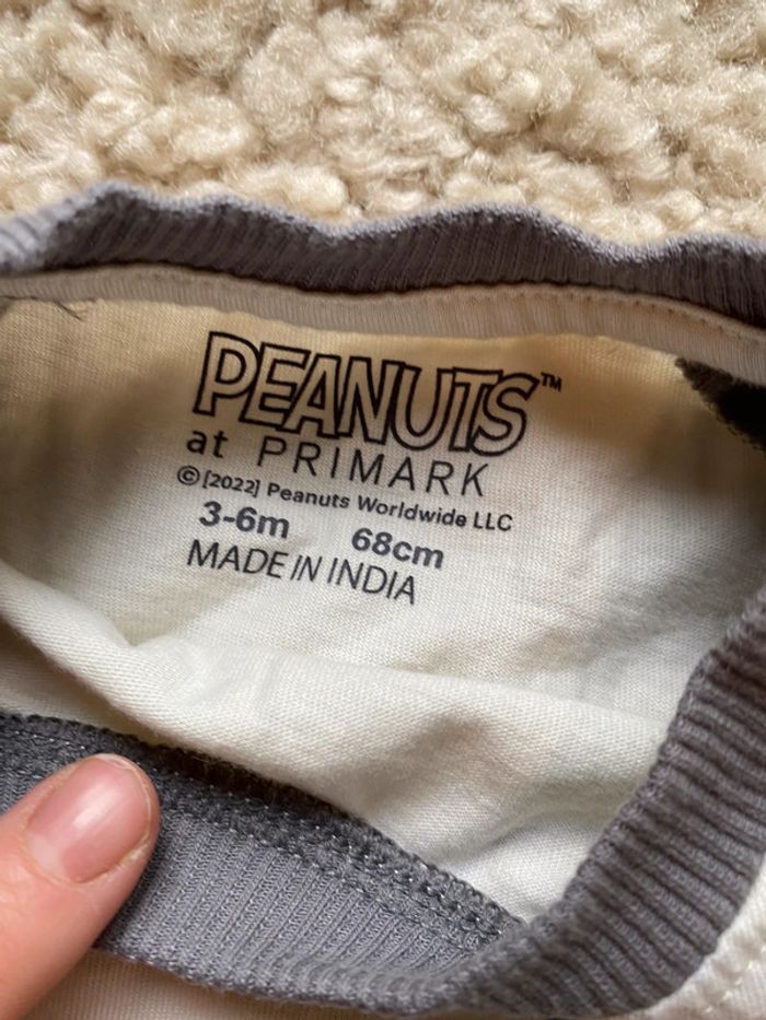 Tee-shirt peanuts 3/6 mois - photo numéro 2