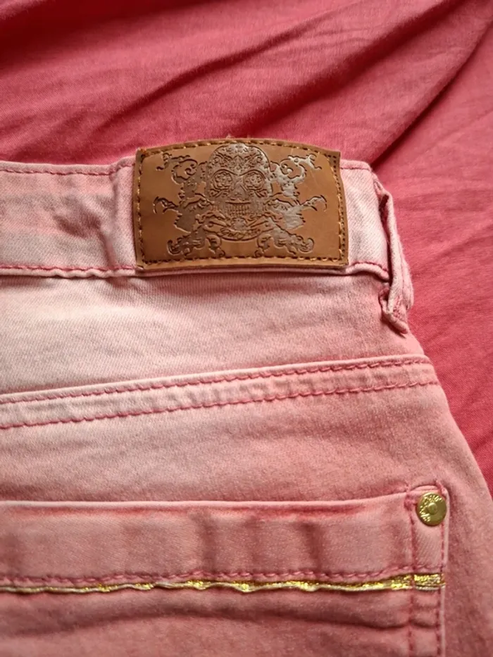 Jean délavé rose taille 34 - photo numéro 5