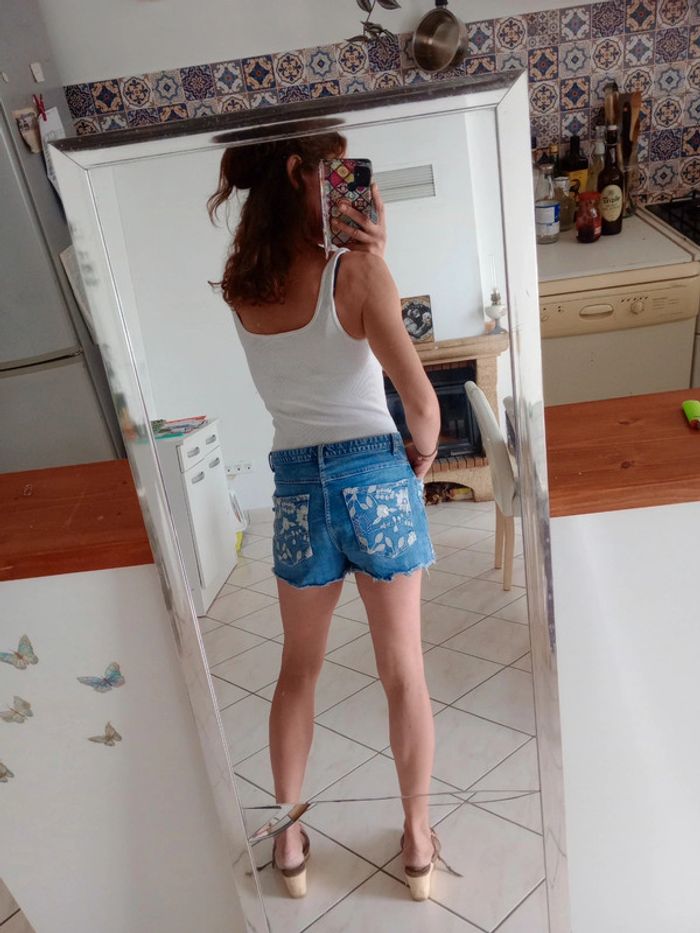 Débardeur femme XS côtelé blanc c86 - photo numéro 4