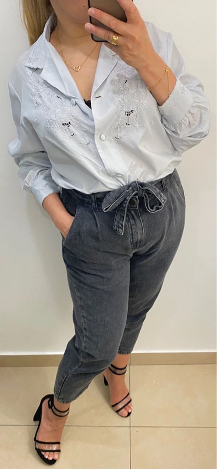 Chemise fluide brodée vintage Taille 42 - photo numéro 4