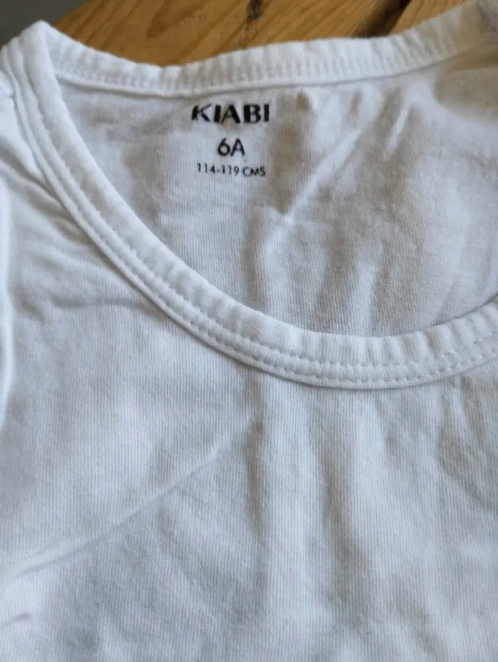 Maillot de corps débardeur blanc 6 ans - photo numéro 2