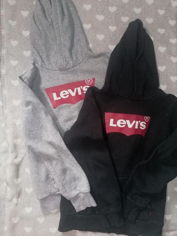 Lot 2 pulls sweat-shirts à capuche 🩶🖤 sweat-shirt à capuche Levi's garçon 14 ans