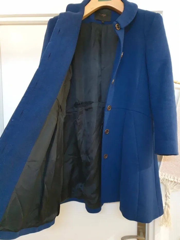 Manteau Caban Laine Maje Taille 36 - photo numéro 2