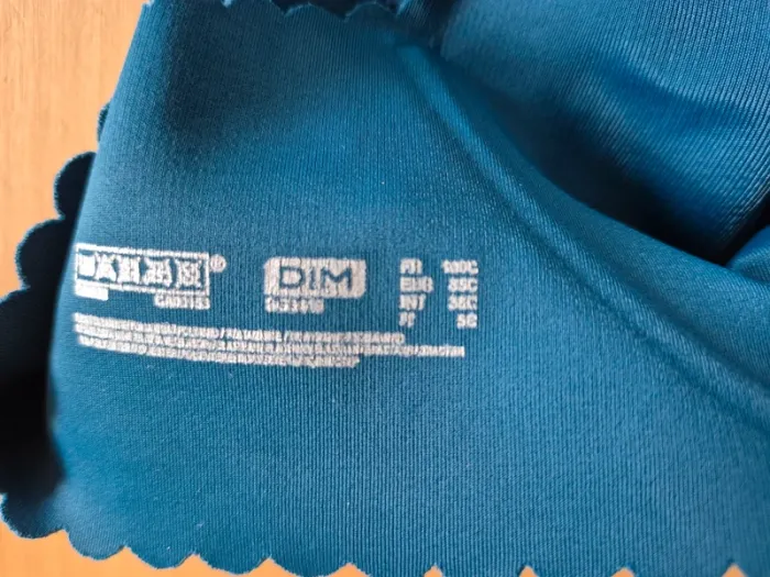 Soutien gorge Dim bleu canard 100C - photo numéro 3