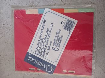 intercalaires colorés à touches neutres 170 x 220 mm Cambridge