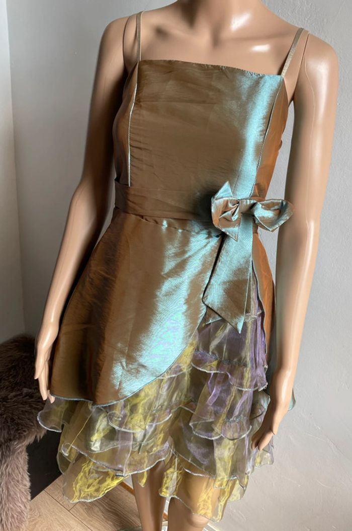 🥂 Robe Cocktail Iridescente & Volants - T.36 🥂 - photo numéro 8