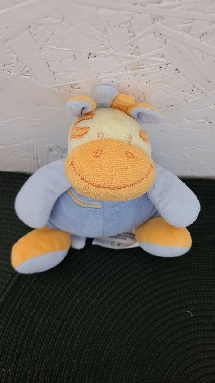 doudou VACHE BLEU ORANGE  DOU KIDOU DOUKIDOU - photo numéro 2