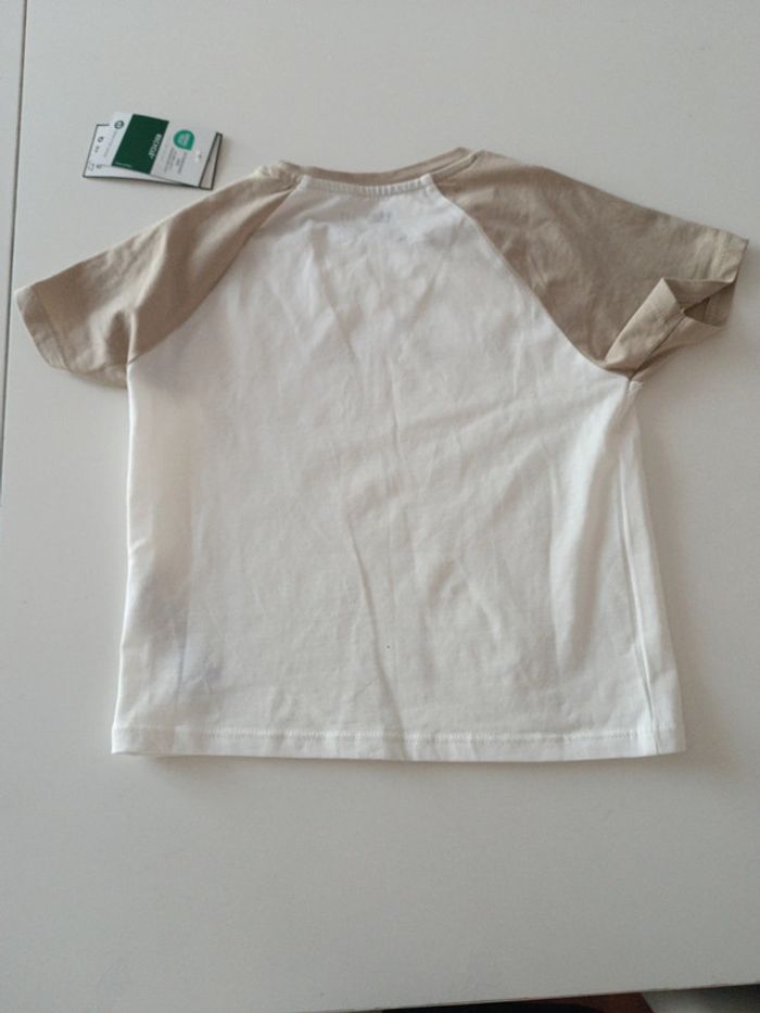 Tee-shirt court blanc beige 12 ans neuf - photo numéro 4