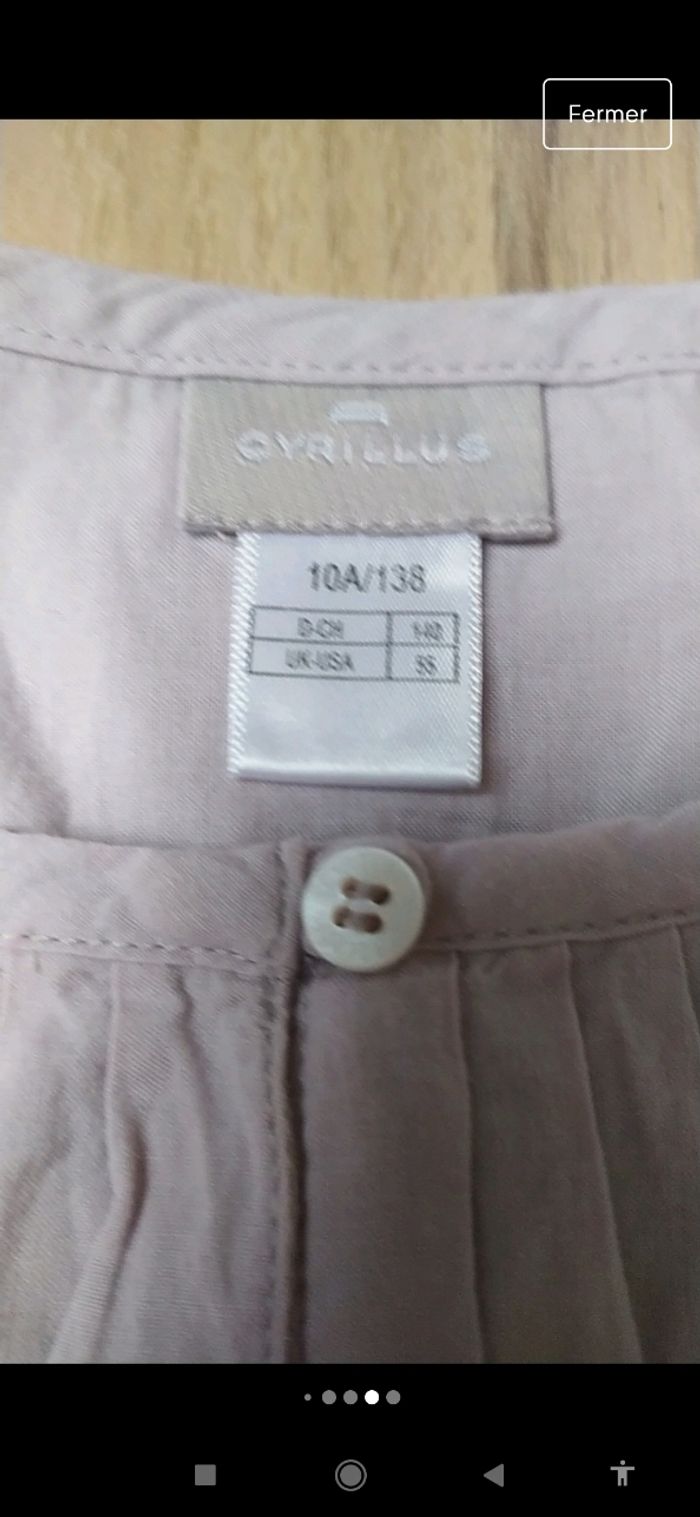 blouse Tunique couleur lilas avec broderie 10 ans Cyrillus - photo numéro 5