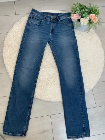 Pantalon coupe droite bleu