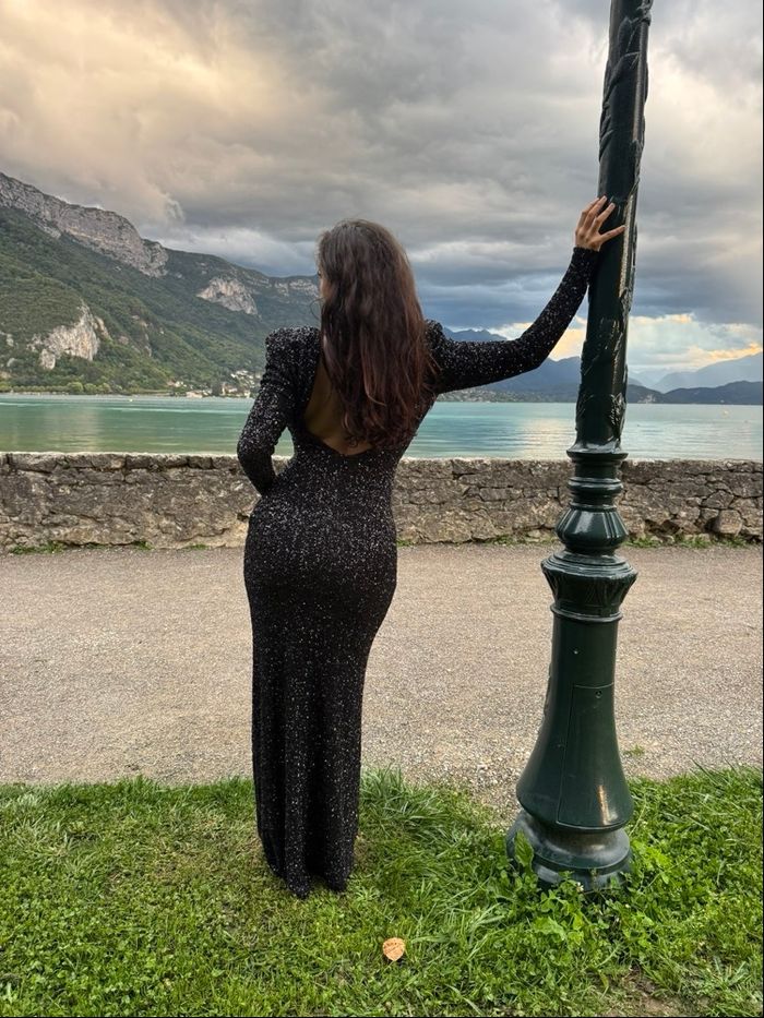 Robe de soirée longue à strass - photo numéro 3