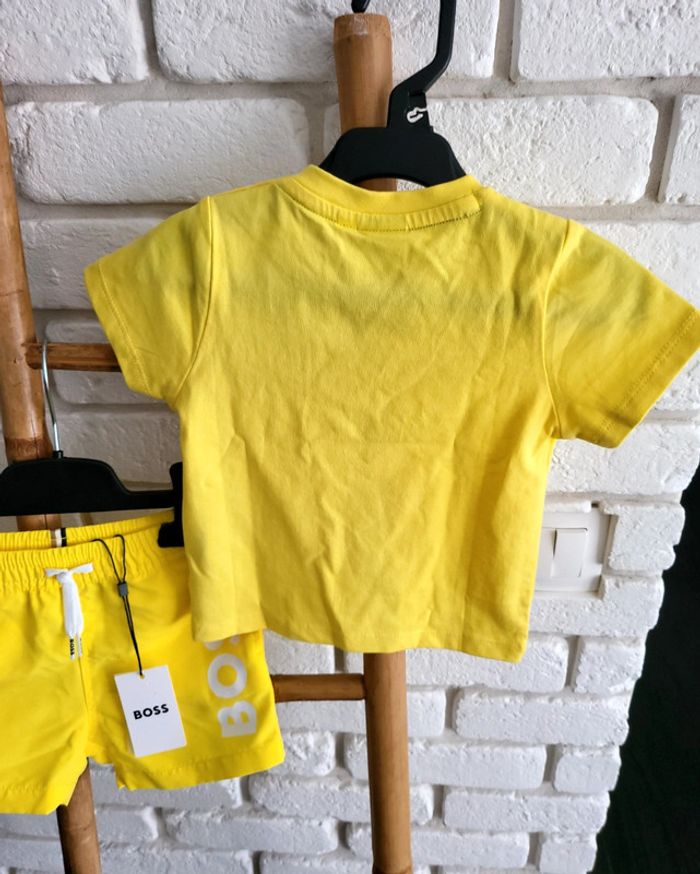 T-shirt et maillot de bain BOSS jaune  boss taille 9 mois neuf - photo numéro 5