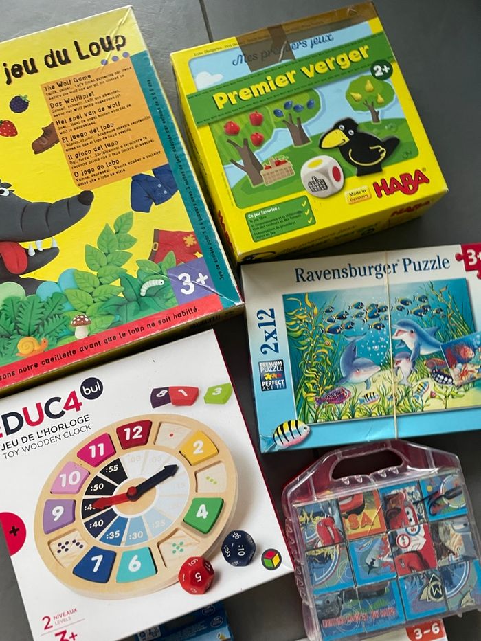 Lot 1: lot de 7 jeux jouet Haba Nathan Puzzle cartes - photo numéro 4