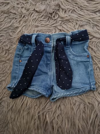 Short en jean avec ceinture 9mois